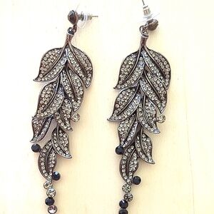 Elegant Silver Leaf Earrings